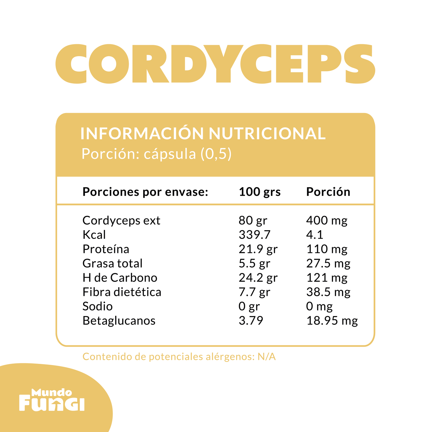 Extracto Cordyceps - Cápsulas⚡ - Masbien
