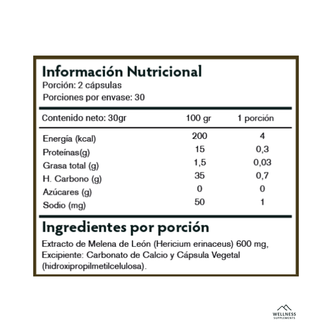 Pack Melena de León 3 Meses - Wellness Supplements 🏔️