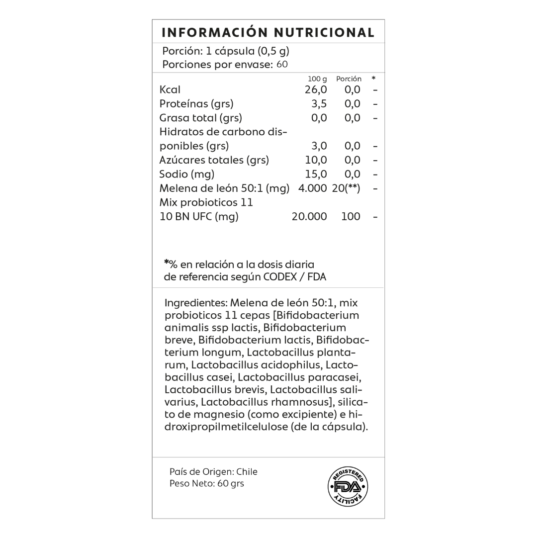 Melena de León + Probióticos 11 cepas