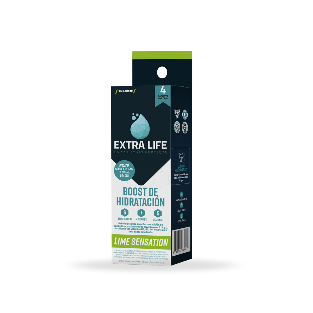 Extra Life Boost de Hidratación – Pack 4 Sachet - La bebida isotónica más potente del mercado 💧⚡