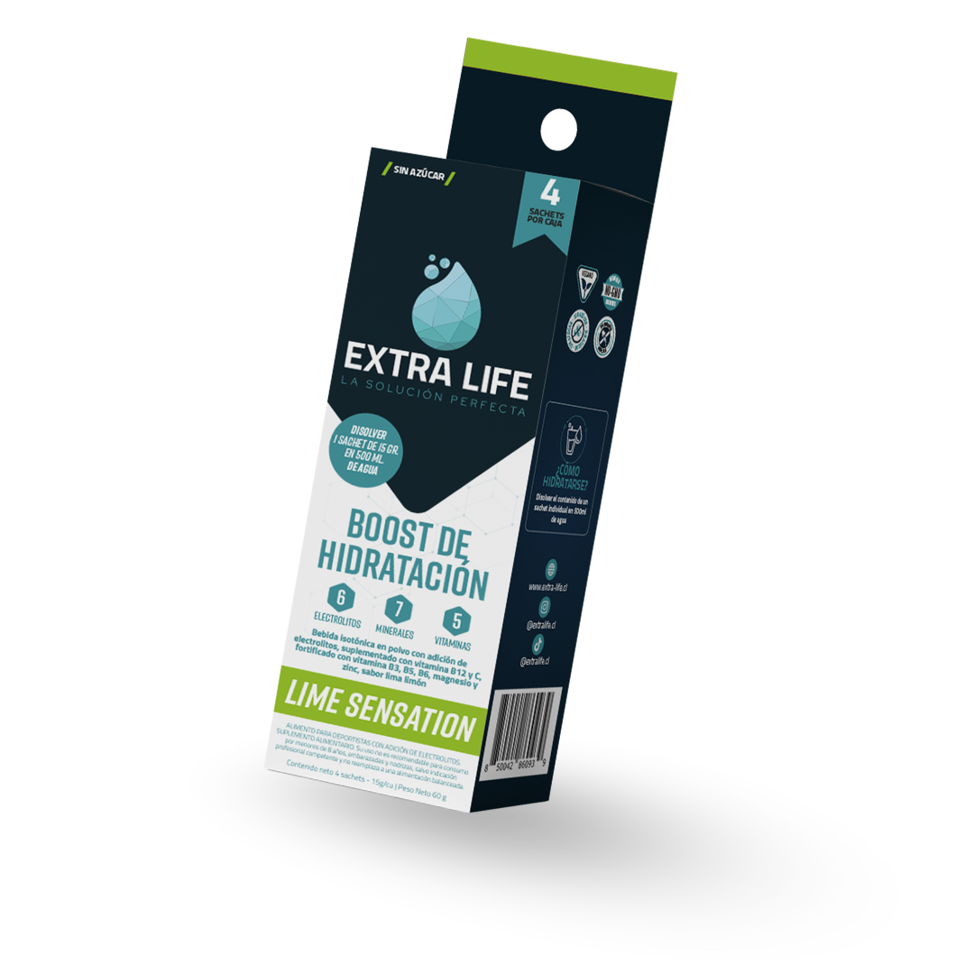 Extra Life Boost de Hidratación – Pack 4 Sachet - La bebida isotónica más potente del mercado 💧⚡