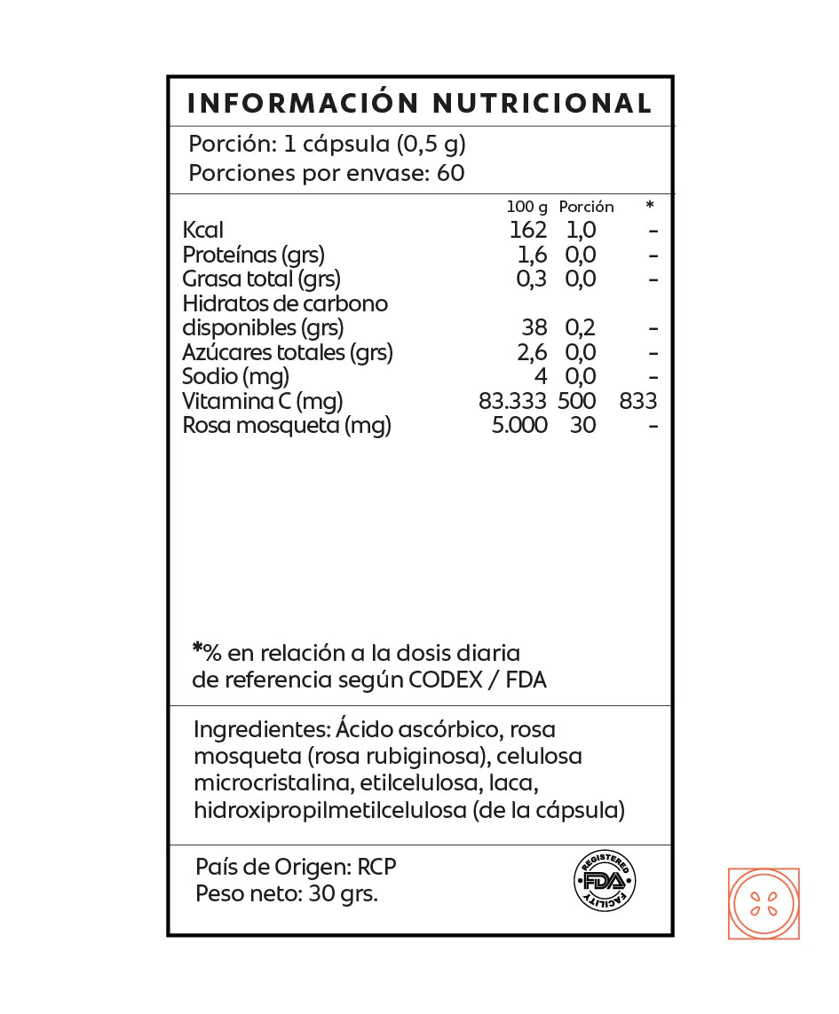 Vitamina C + Rosa Mosqueta
