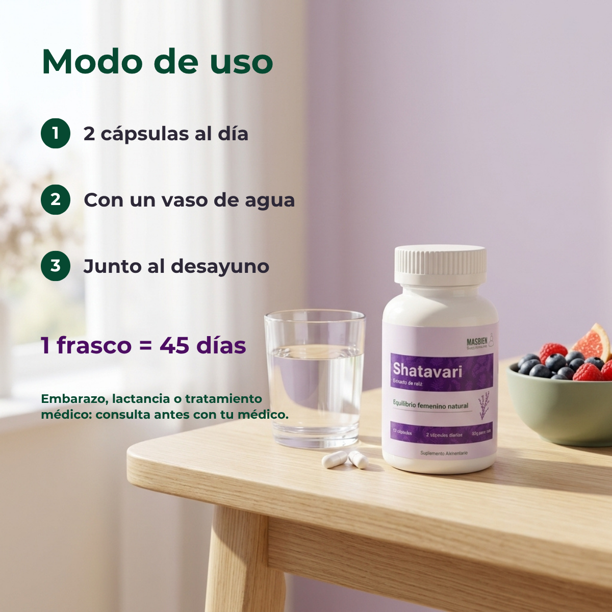 Shatavari y Maca Masbien Modo de uso