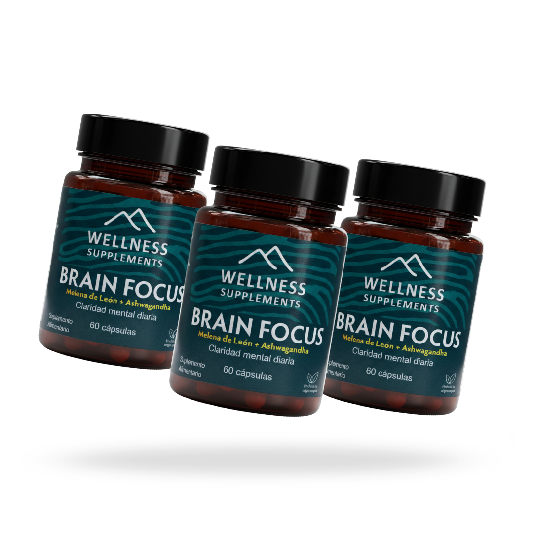 Pack Brain Focus 3 Meses - Wellness Supplements 🏔️