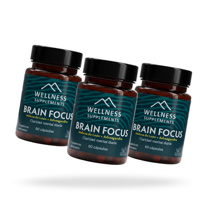 Pack Brain Focus 3 Meses - Wellness Supplements 🏔️