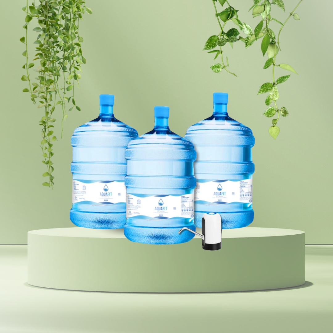 Pack Inicial 💧 Bomba USB + 03 bidones AquaFit 20L 🤩