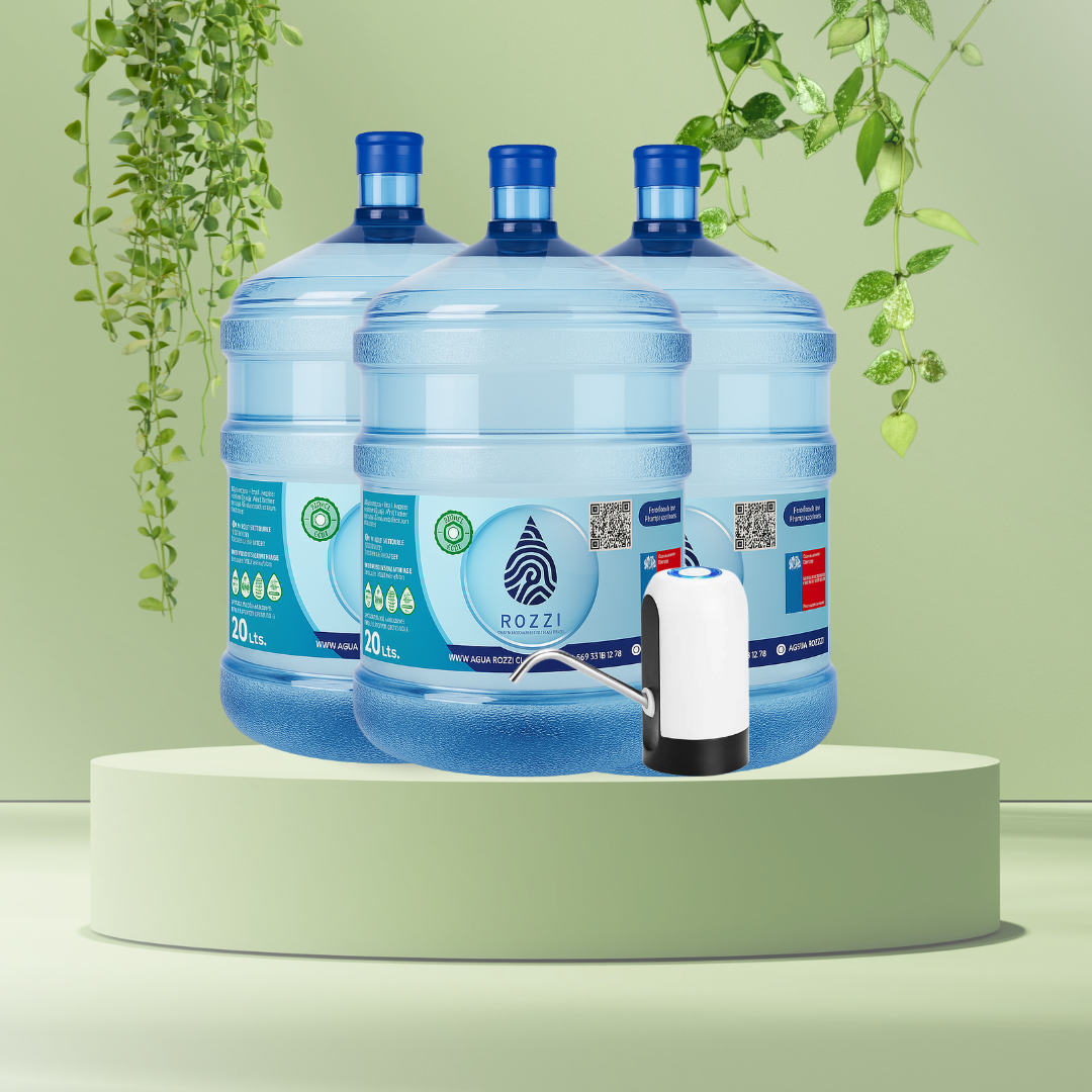 Pack Inicial 💧 Bomba USB + 03 bidones 20L 🤩