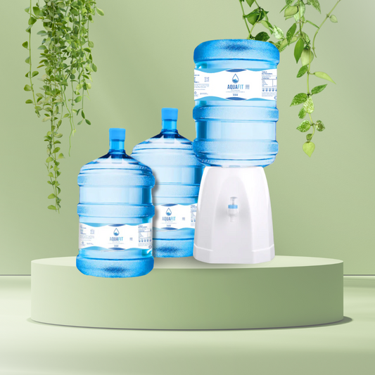 Pack Inicial 💧 Dispensador Básico + 03 bidones AquaFit 20L 🤩