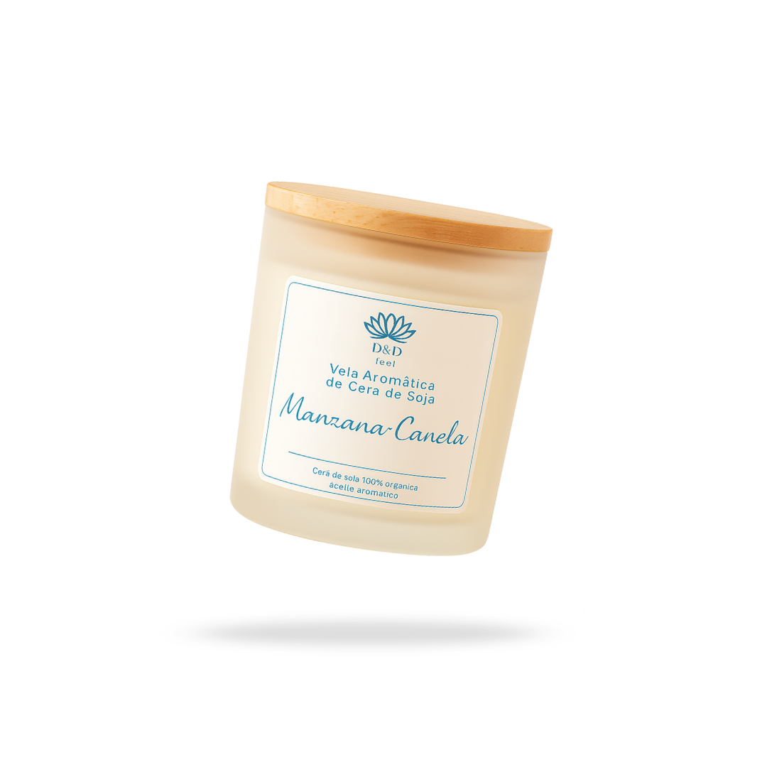 Vela Cera de Soja 130gr - Manzana Canela