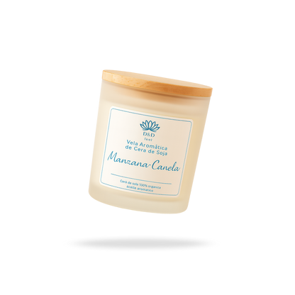 Vela Cera de Soja 130gr - Manzana Canela