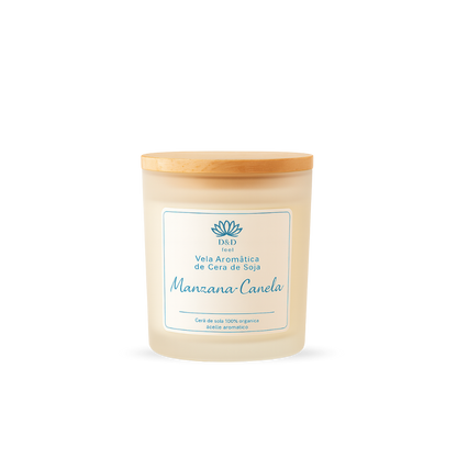 Vela Cera de Soja 130gr - Manzana Canela