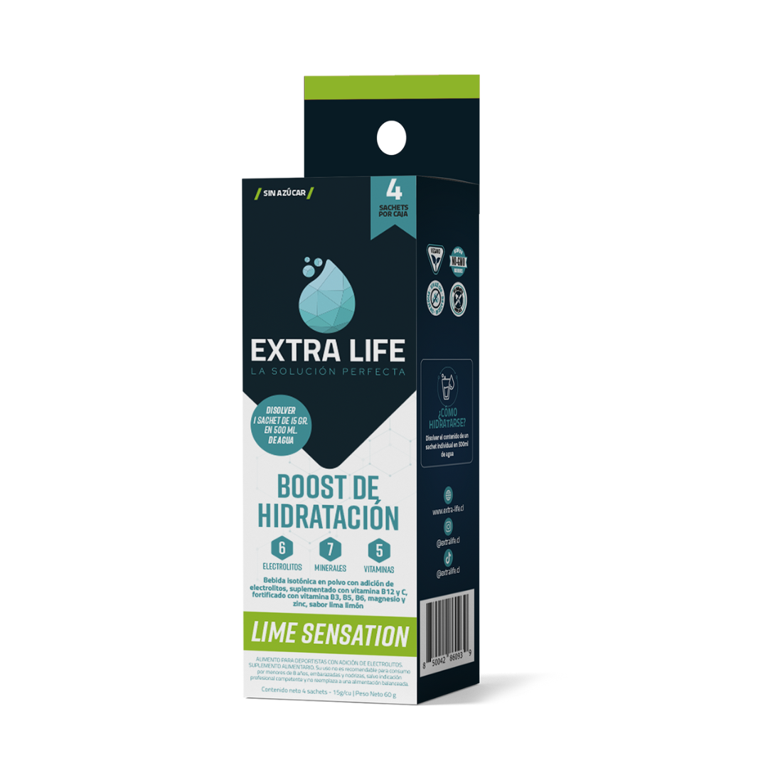 Extra Life Boost de Hidratación – Pack 4 Sachet - La bebida isotónica más potente del mercado 💧⚡